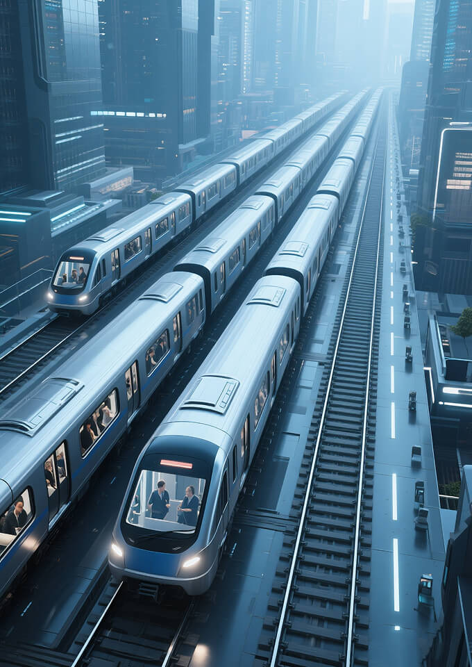Enhances urban rail safety and efficiency through intelligent monitoring and predictive maintenance.